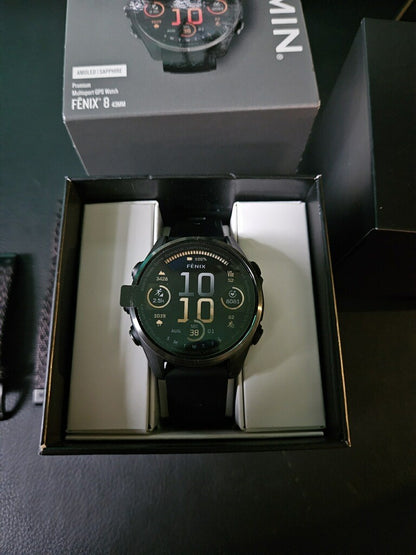 Garmin fenix 8 43mm Amoled Sapphire Carbon Gray Titanium