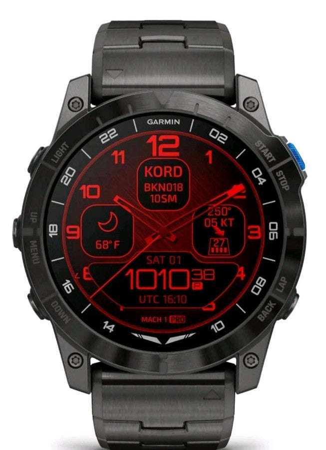 Garmin D2 Mach 1 Pro Aviator Watch Advanced Features 51 mm Large Dial New