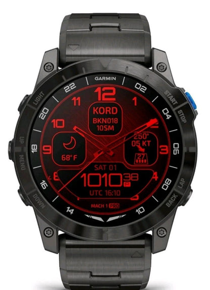 Garmin D2 Mach 1 Pro Aviator Watch Advanced Features 51 mm Large Dial New