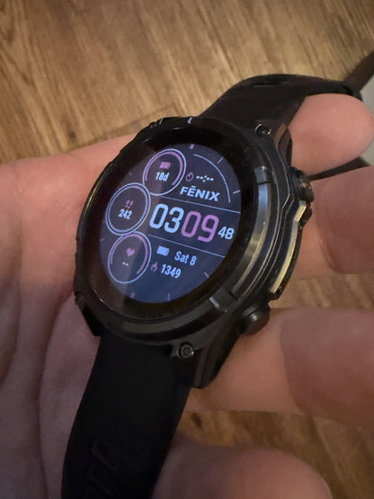 Garmin Fenix 8 Solar Sapphire Edition 47mm Black GPS with Black Band