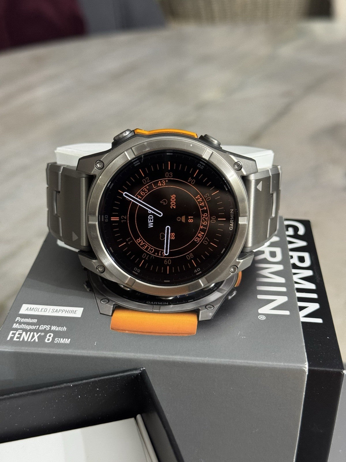 Garmin Fenix 8 AMOLED Sapphire GPS Smartwatch 51mm Titanium