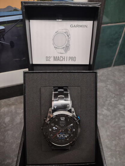 Garmin D2 Mach 1 Pro Aviator Watch Advanced Features 51 mm Large Dial New