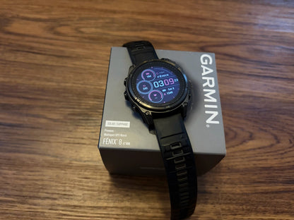 Garmin Fenix 8 Solar Sapphire Edition 47mm Black GPS with Black Band